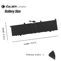 K KYUER 80Wh L17C4P72 Baterie pro notebook Lenovo ThinkPad X1 Extreme 1.. a 2... generace, ThinkPad P1 Gen 1/Gen 2 2018 2019, L1